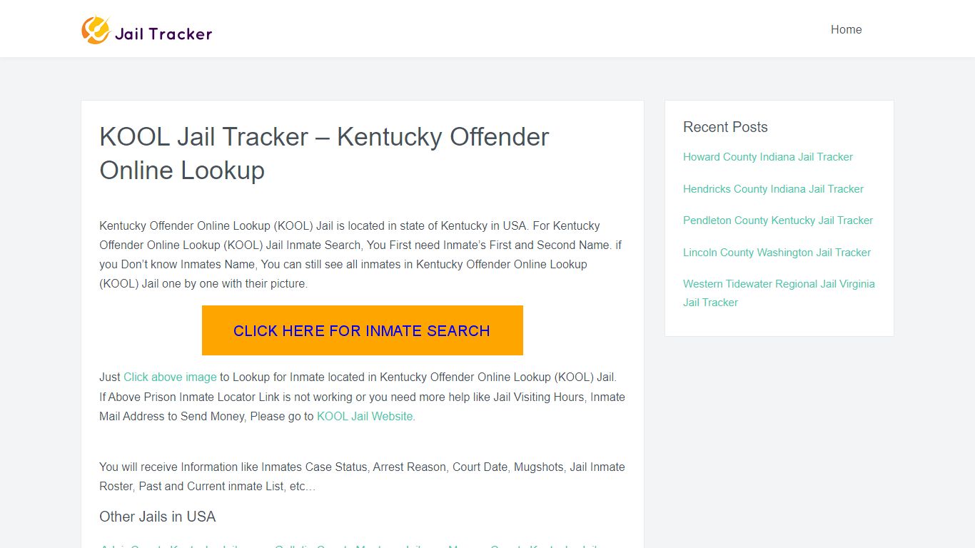 KOOL Jail Tracker – Kentucky ... - Inmate Search Online